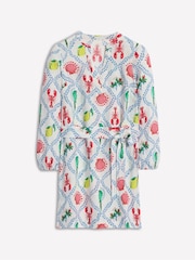 Boden Cream Cleo 100% Linen Tie Waist Dress - Image 2 of 5