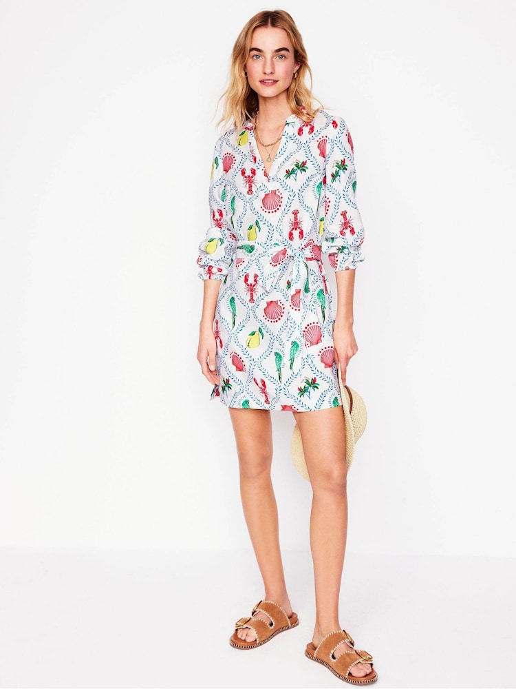 Buy Boden Cream Cleo 100% Linen Tie Waist Dress from Next Netherlands Buy Boden Cream Cleo 100% Linen Tie Waist Dress from Next Netherlands