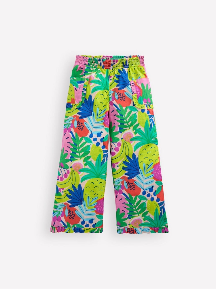 Boden Multi 100% Cotton Nostalgic Frill Trousers - Image 2 of 4