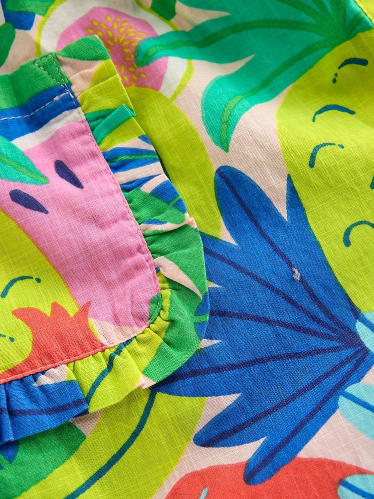 Boden Multi 100% Cotton Nostalgic Frill Trousers - Image 4 of 4