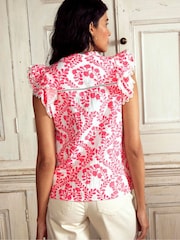 Boden Pink Sleeveless Double Cloth 100% Cotton Top - Image 5 of 5