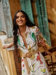 Boden Cream Clara Blend Shirt Dress - Image 1 of 7