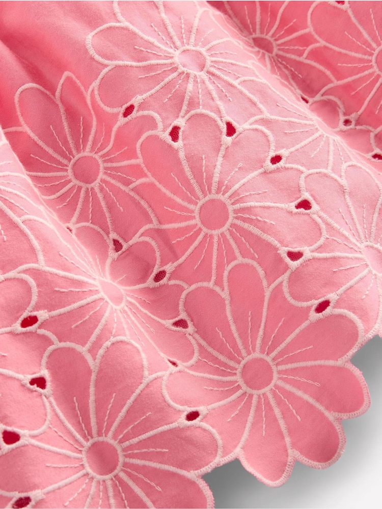 Boden Pink Flower Print Hem Occasion 100% Cotton Dress - Image 4 of 4 Boden Pink Flower Print Hem Occasion 100% Cotton Dress - Image 4 of 4