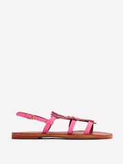 Boden Pink Novelty Beaded Flat Sandals - Image 2 of 5