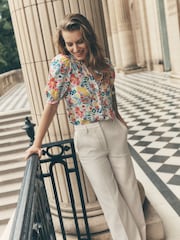 Boden Multi Frill Detail Silk Top - Image 1 of 6