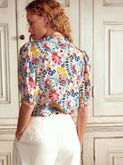 Boden Multi Frill Detail Silk Top - Image 4 of 6
