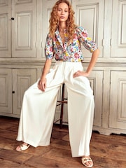 Boden Multi Frill Detail Silk Top - Image 5 of 6