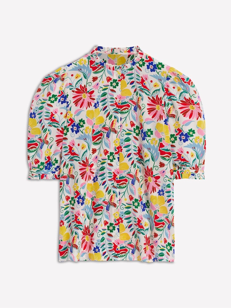 Boden Multi Frill Detail Silk Top - Image 6 of 6 Boden Multi Frill Detail Silk Top - Image 6 of 6
