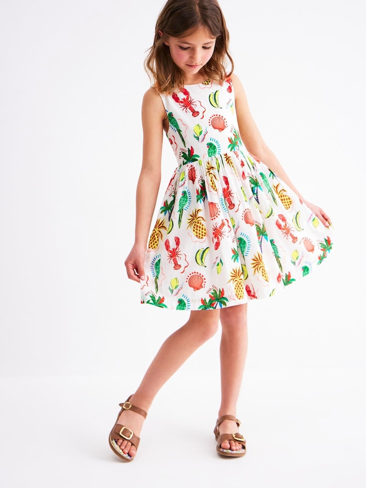 Boden Yellow 100% Cotton Harper Cross-Back Dress - Image 2 of 5