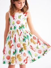 Boden Yellow 100% Cotton Harper Cross-Back Dress - Image 3 of 5