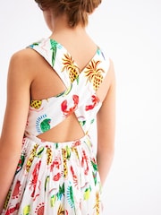 Boden Yellow 100% Cotton Harper Cross-Back Dress - Image 4 of 5