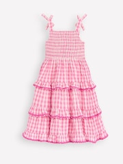 Boden Pink 100% Cotton Odette Tiered Woven Sundress - Image 2 of 4