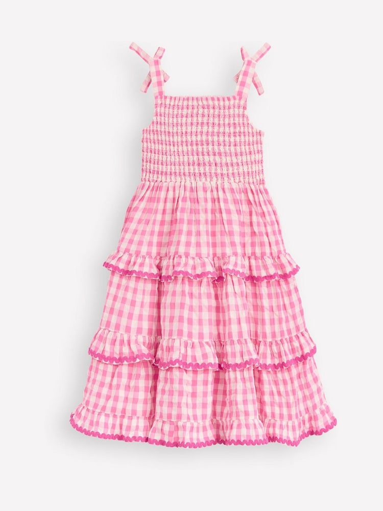 Boden Pink 100% Cotton Odette Tiered Woven Sundress - Image 2 of 4