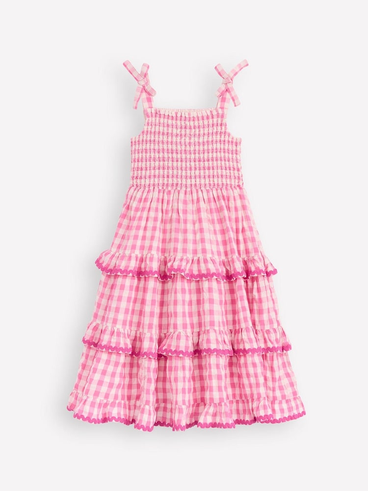 Boden Pink 100% Cotton Odette Tiered Woven Sundress - Image 3 of 4