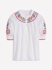 Boden White Bea 100% Linen Top - Image 6 of 6