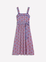 Boden Purple Square Neck Seam Midi Dress - Image 6 of 6