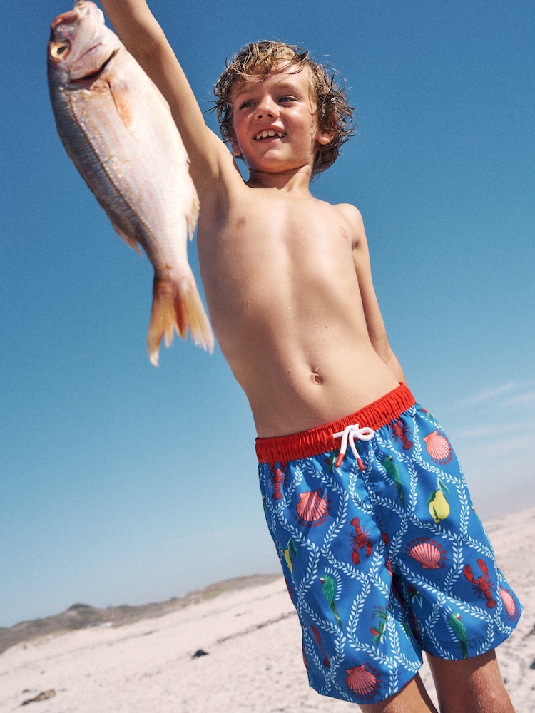 Boden Blue Swim Shorts - Image 1 of 4