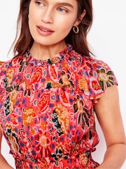 Boden Red Sleeveless Ruffle Dress - Image 2 of 6