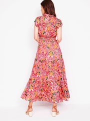 Boden Red Sleeveless Ruffle Dress - Image 3 of 6