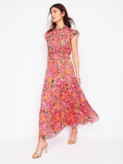 Boden Red Sleeveless Ruffle Dress - Image 4 of 6