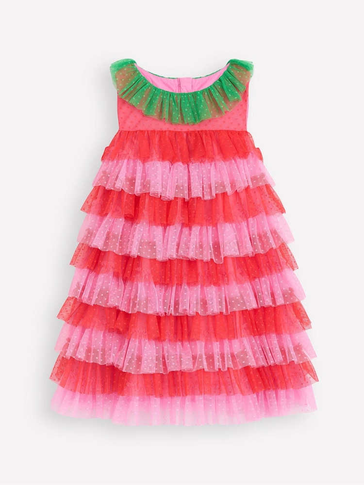 Boden Pink Strawberry Tulle Dress - Image 2 of 4