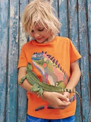 Boden Orange 100% Cotton Superstitch T-Shirt - Image 1 of 4