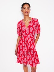 Boden Pink Bolt Piper Short Jersey Dress - Image 1 of 5