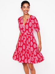 Boden Pink Bolt Piper Short Jersey Dress - Image 4 of 5