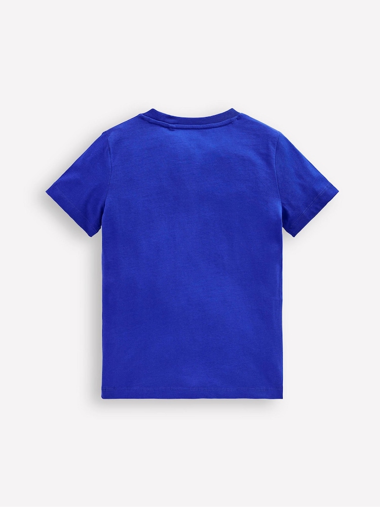 Boden Blue 100% Cotton Glow In The Dark T-Shirt - Image 2 of 3