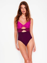 Boden Pink Tie Front Swimsuit - Image 3 of 7