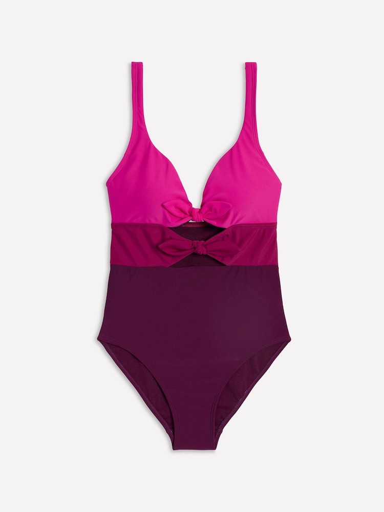 Boden Pink Tie Front Swimsuit - Image 6 of 7