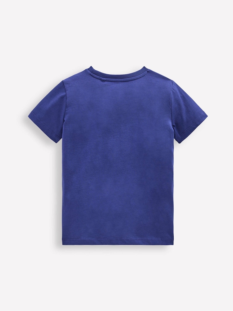 Boden Blue 100% Cotton Glow In The Dark T-Shirt - Image 2 of 3 Boden Blue 100% Cotton Glow In The Dark T-Shirt - Image 2 of 3