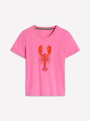 Boden Pink Relaxed 100% Cotton Novelty T-Shirt - Image 2 of 5