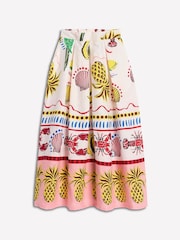 Boden Cream Verity 100% Cotton Midi Skirt - Image 6 of 6