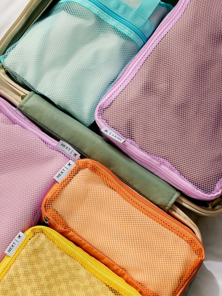 Set of 6 Pastel Luggage Packing Cubes - Image 2 of 4 Set of 6 Pastel Luggage Packing Cubes - Image 2 of 4