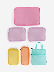 Set of 6 Pastel Luggage Packing Cubes - Image 4 of 4
