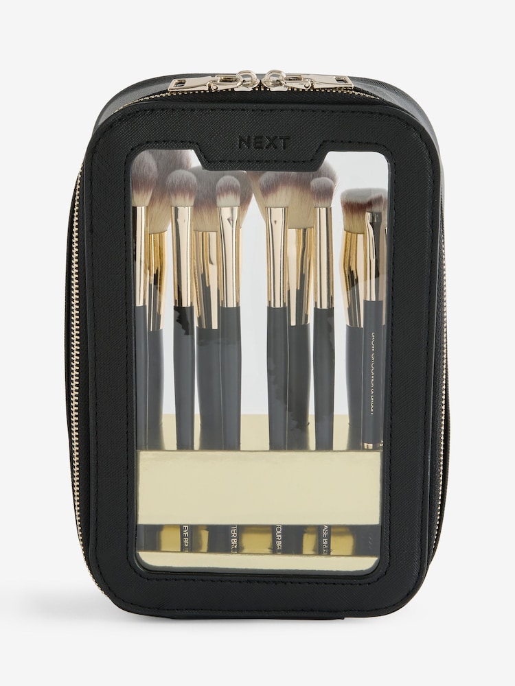 10 Piece Makeup Brush Set with Travel Bag - Image 2 of 2