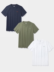 Aubin Blue Hemingbrough 100% Cotton T-Shirts 3 Pack - Image 1 of 1