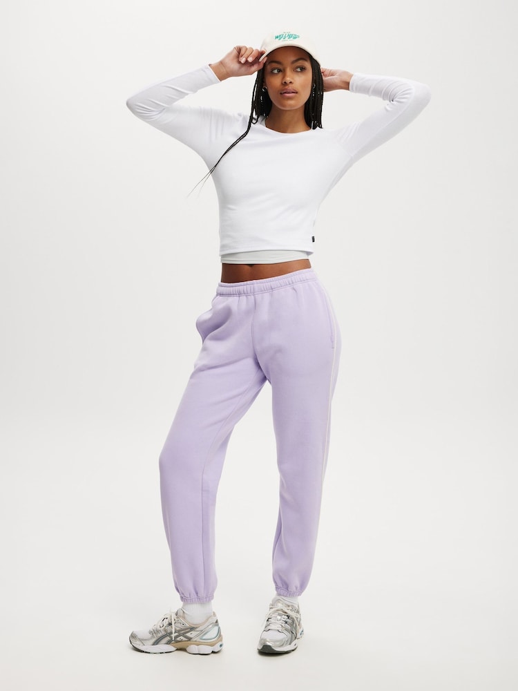 Cotton On Purple Plush Essential Gym Joggers - Image 1 of 4