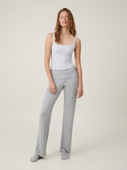 Cotton On Grey Sleep Recovery Roll Waist Trousers - Image 1 of 5