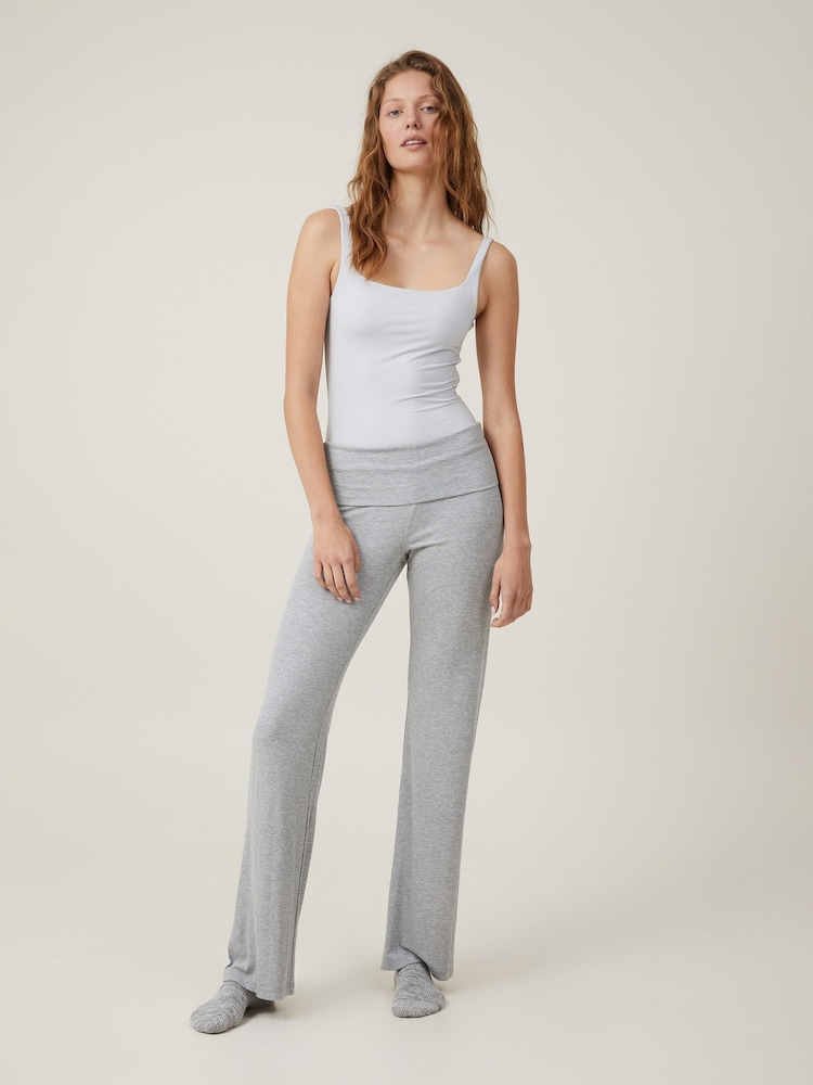 Cotton On Grey Sleep Recovery Roll Waist Trousers - Image 1 of 5 Cotton On Grey Sleep Recovery Roll Waist Trousers - Image 1 of 5