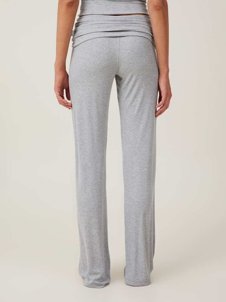 Cotton On Grey Sleep Recovery Roll Waist Trousers - Image 2 of 5