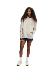 Cotton On Beige Plush Premium Graphic Hoodie - Image 3 of 4