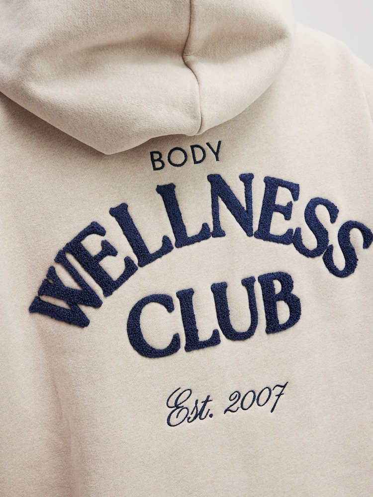 Cotton On Beige Plush Premium Graphic Hoodie - Image 4 of 4