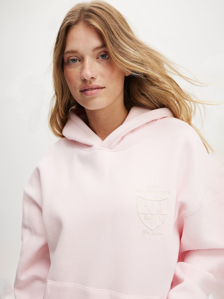 Cotton On Pink Plush Premium Graphic Hoodie - Image 1 of 5