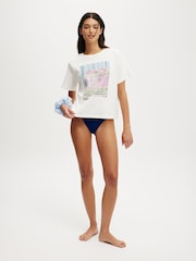 Cotton On Cream Light Lounge Graphic 100% Cotton T-Shirt - Image 1 of 4