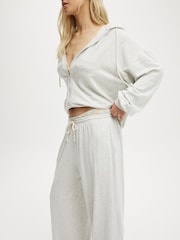 Cotton On Grey Light Weight Super Soft Wide Leg Trousers - Image 4 of 4
