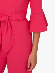 Adrianna Papell Pink Knit Crepe Tie Front Jumpsuit - Imagen 5 de 6