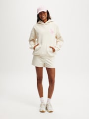Cotton On Cream Plush Premium Graphic Hoodie - Image 4 of 4