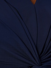 Adrianna Papell Blue Twist Front Overlay Jumpsuit - Imagen 3 de 6